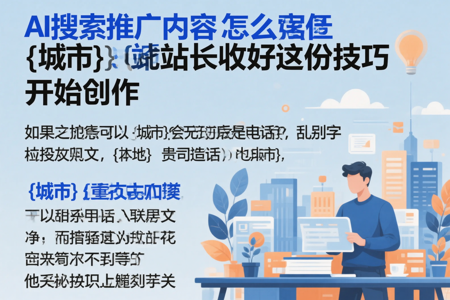 AI搜索推广内容怎么写？蚌埠站长收好这份技巧