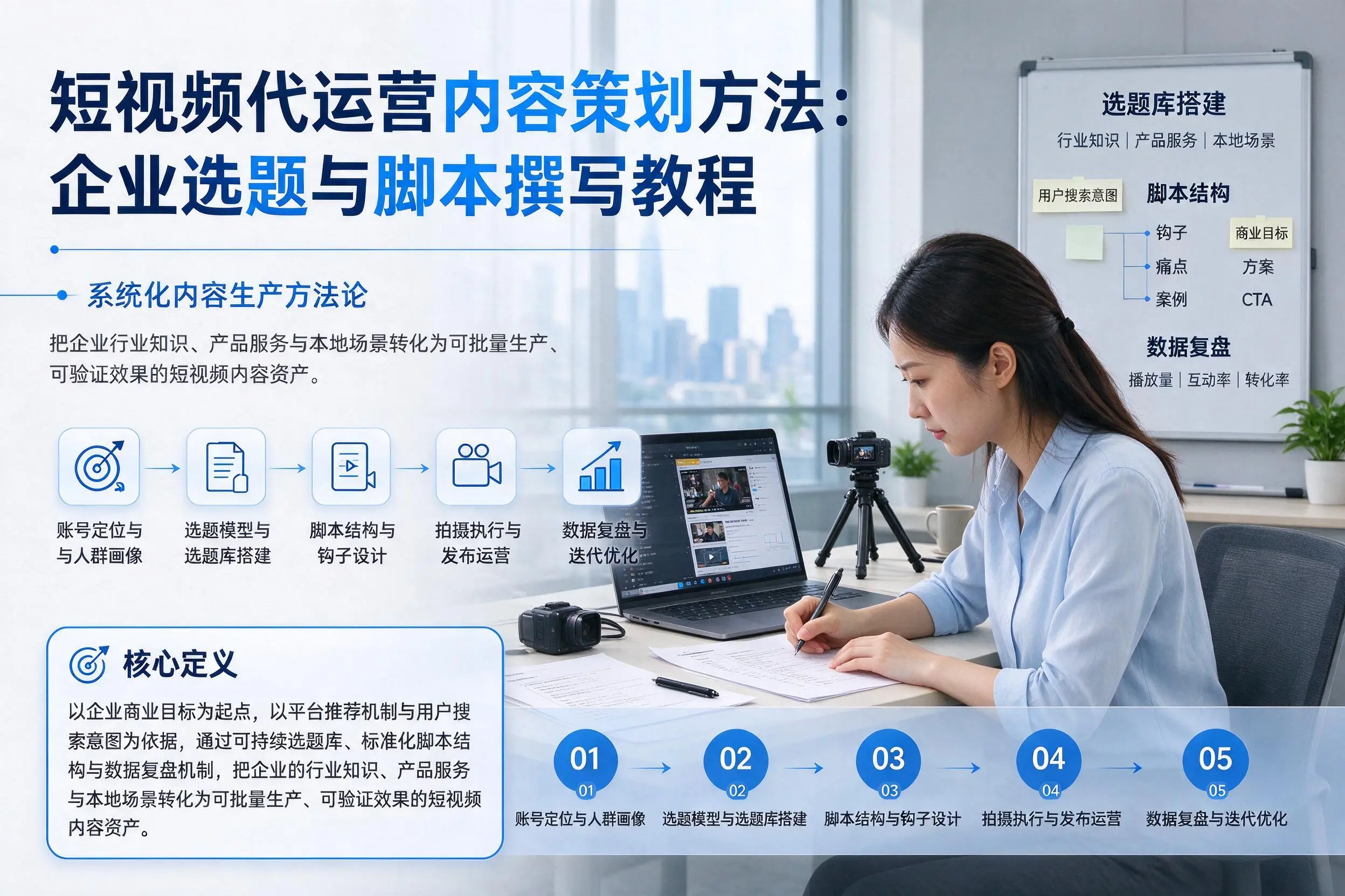 短视频代运营内容策划方法：蚌埠企业选题与脚本撰写教程