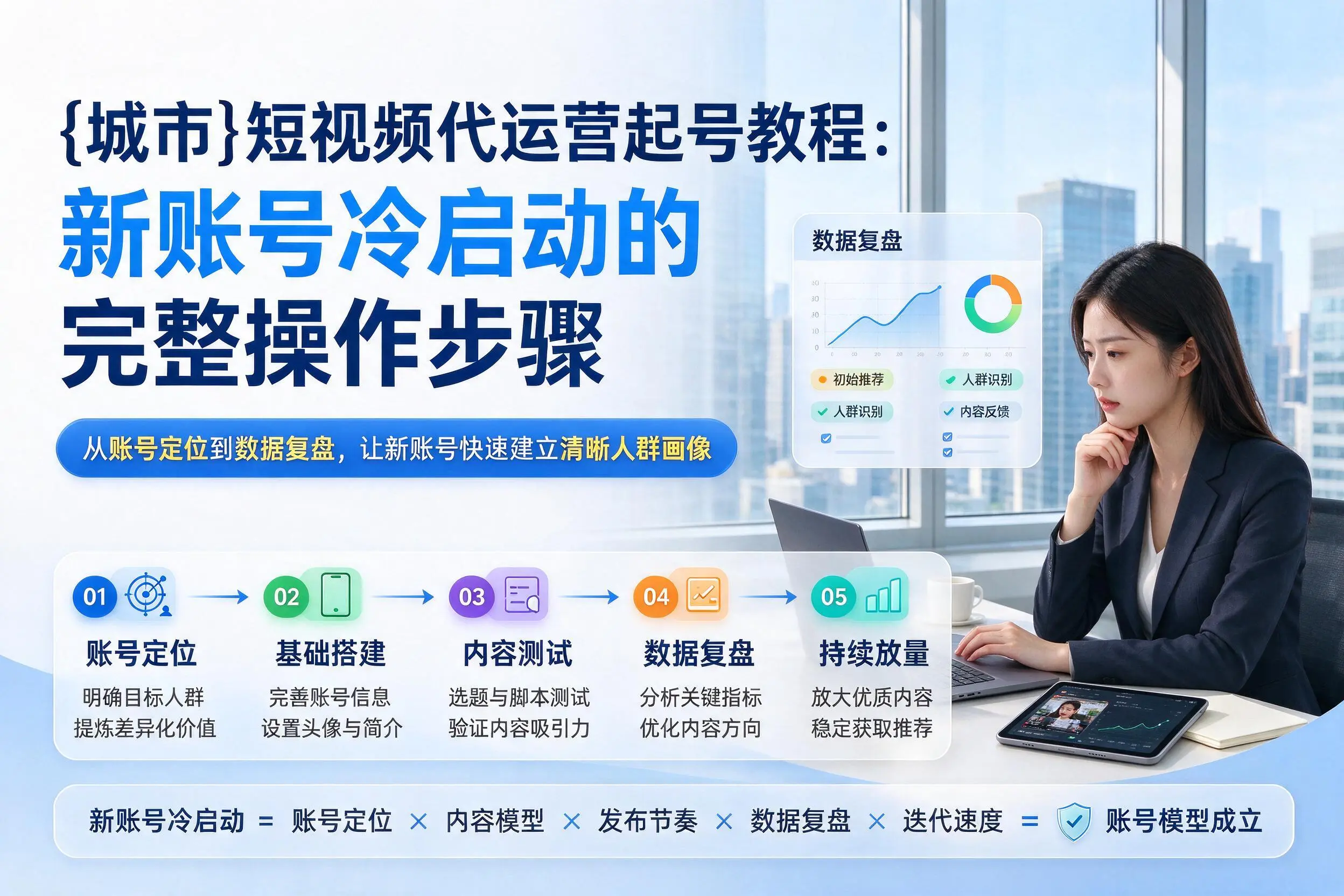 蚌埠短视频代运营起号教程:新账号冷启动的完整操作步骤