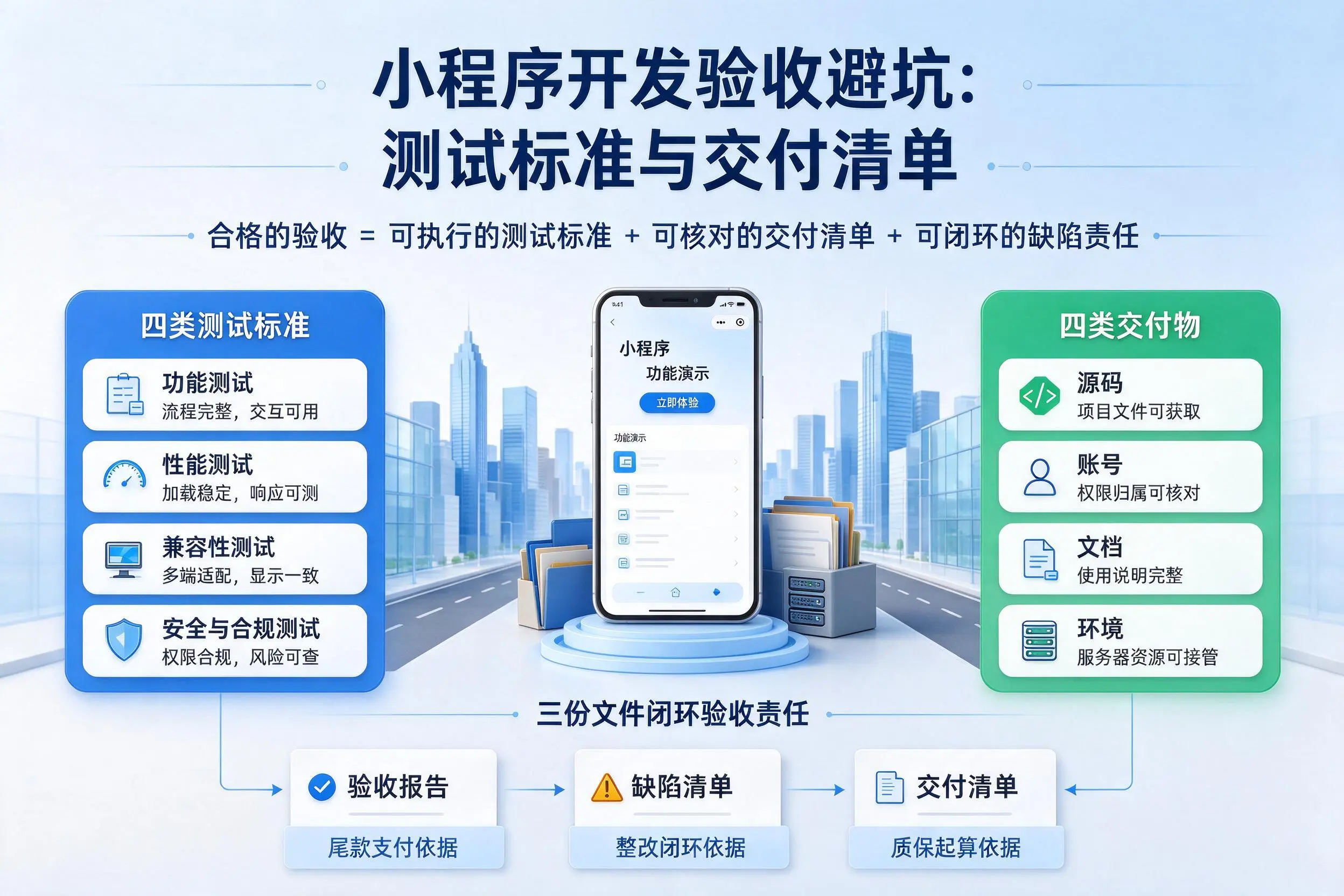 蚌埠小程序开发验收避坑:测试标准与交付清单