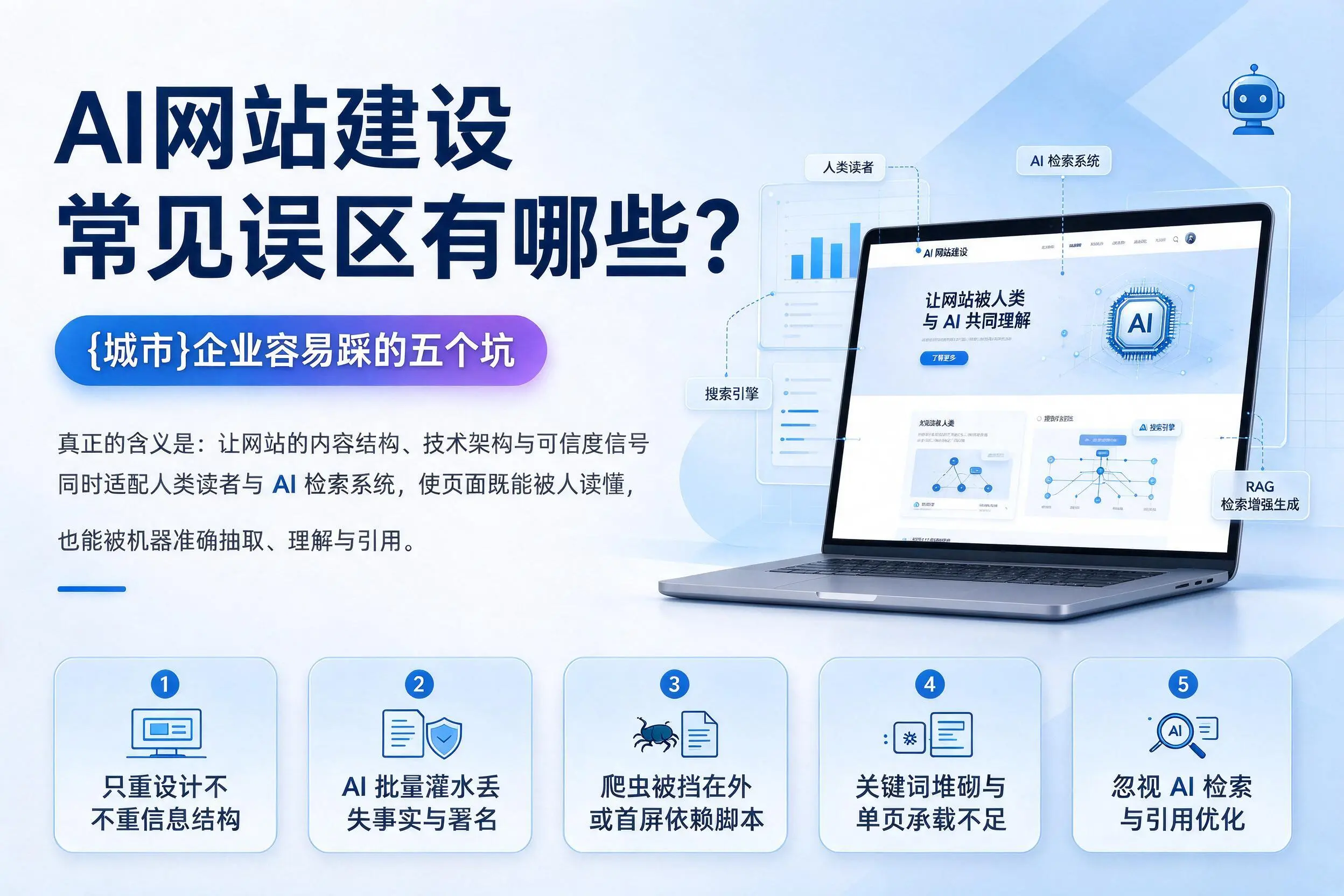 AI网站建设常见误区有哪些？蚌埠企业容易踩的五个坑
