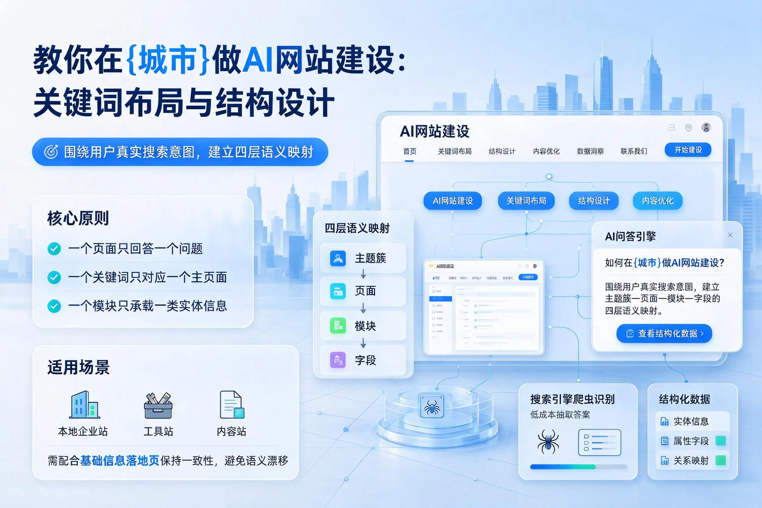 教你在蚌埠做AI网站建设：关键词布局与结构设计